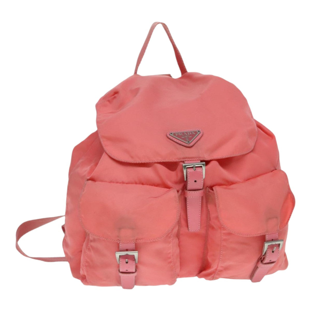 Luxury Prada Backpack Nylon Pink Silver  90750