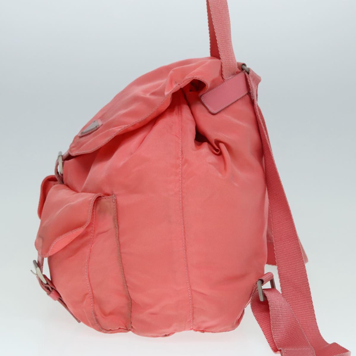 Luxury Prada Backpack Nylon Pink Silver  90750