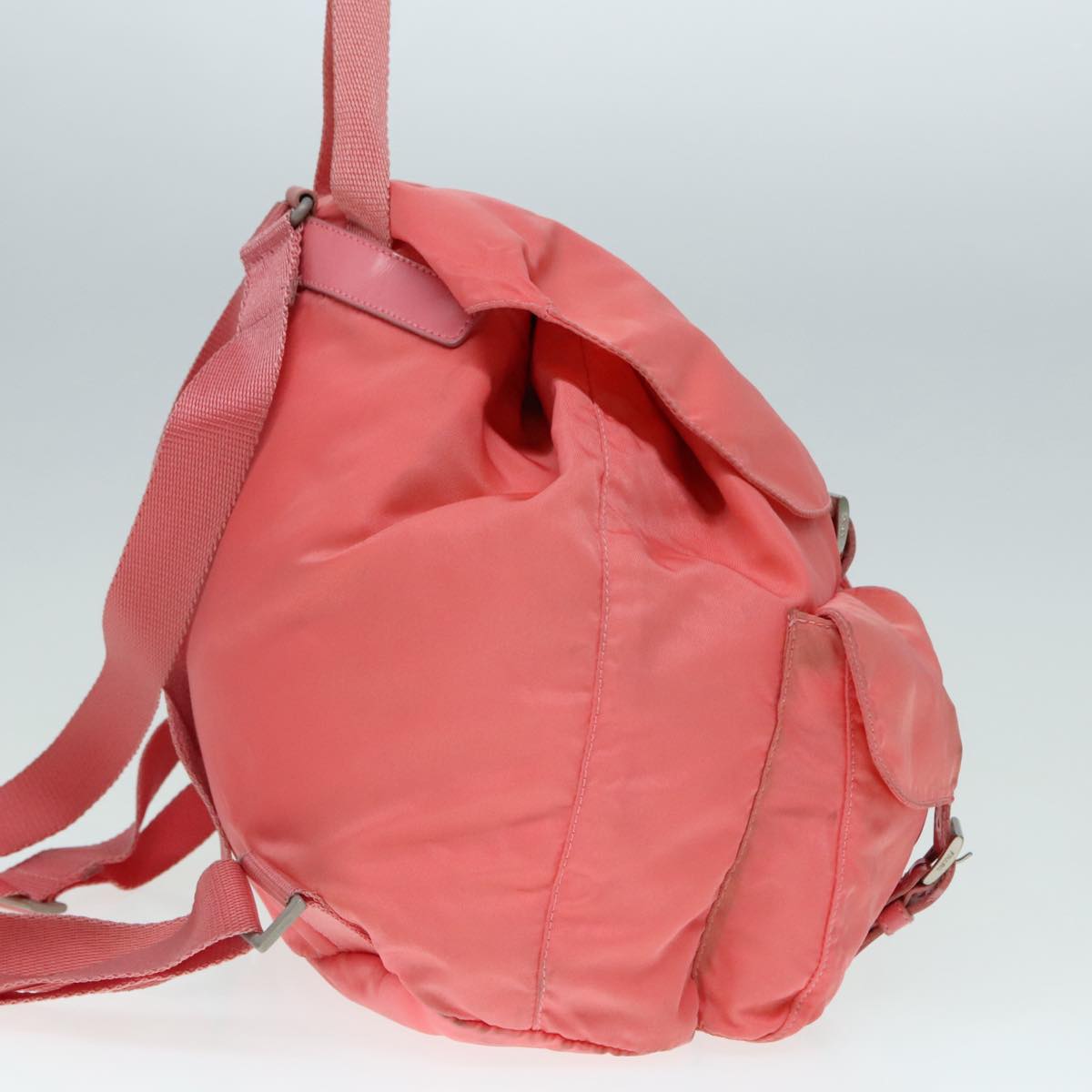 Luxury Prada Backpack Nylon Pink Silver  90750