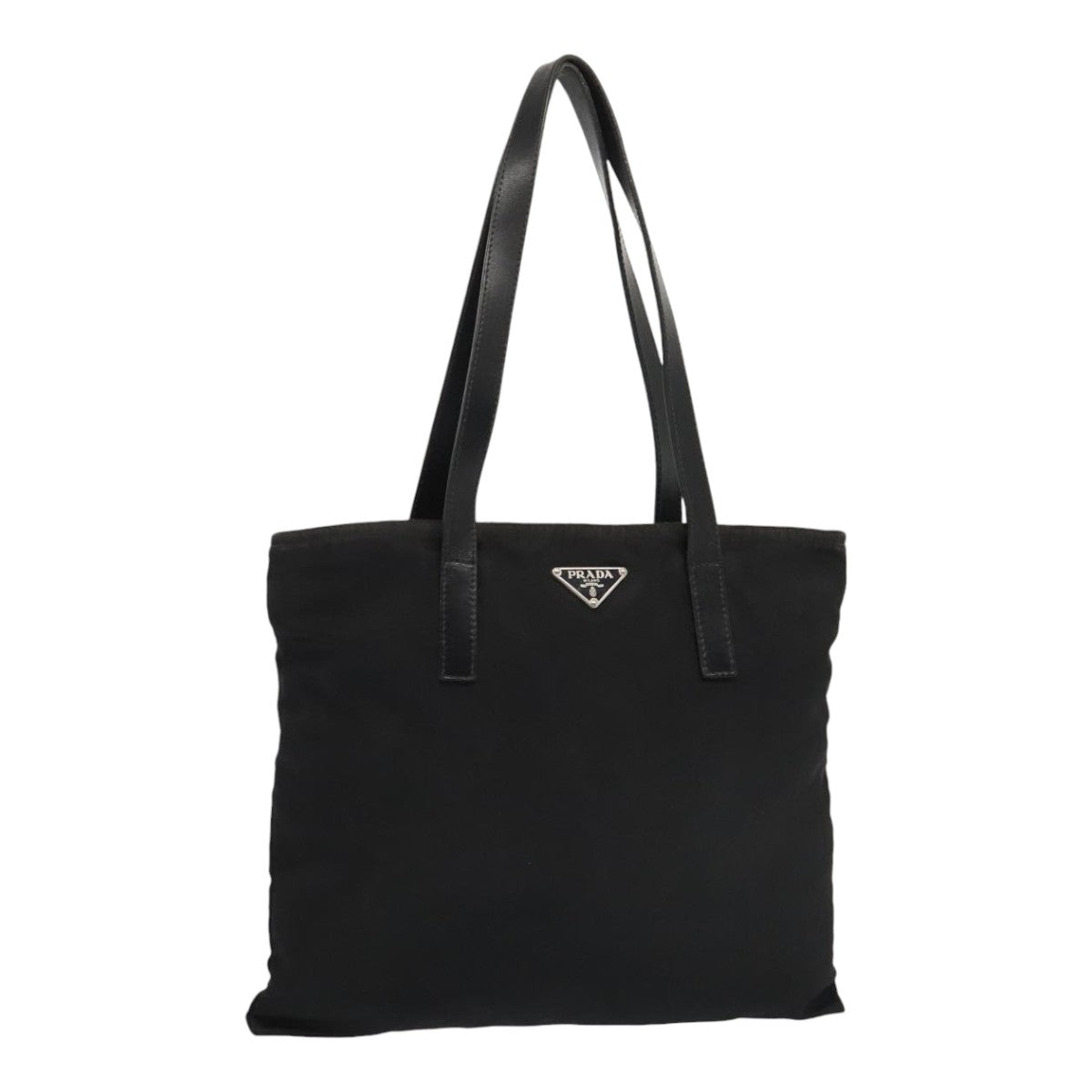 Luxury Prada Shoulder Bag Nylon Black Silver  90753