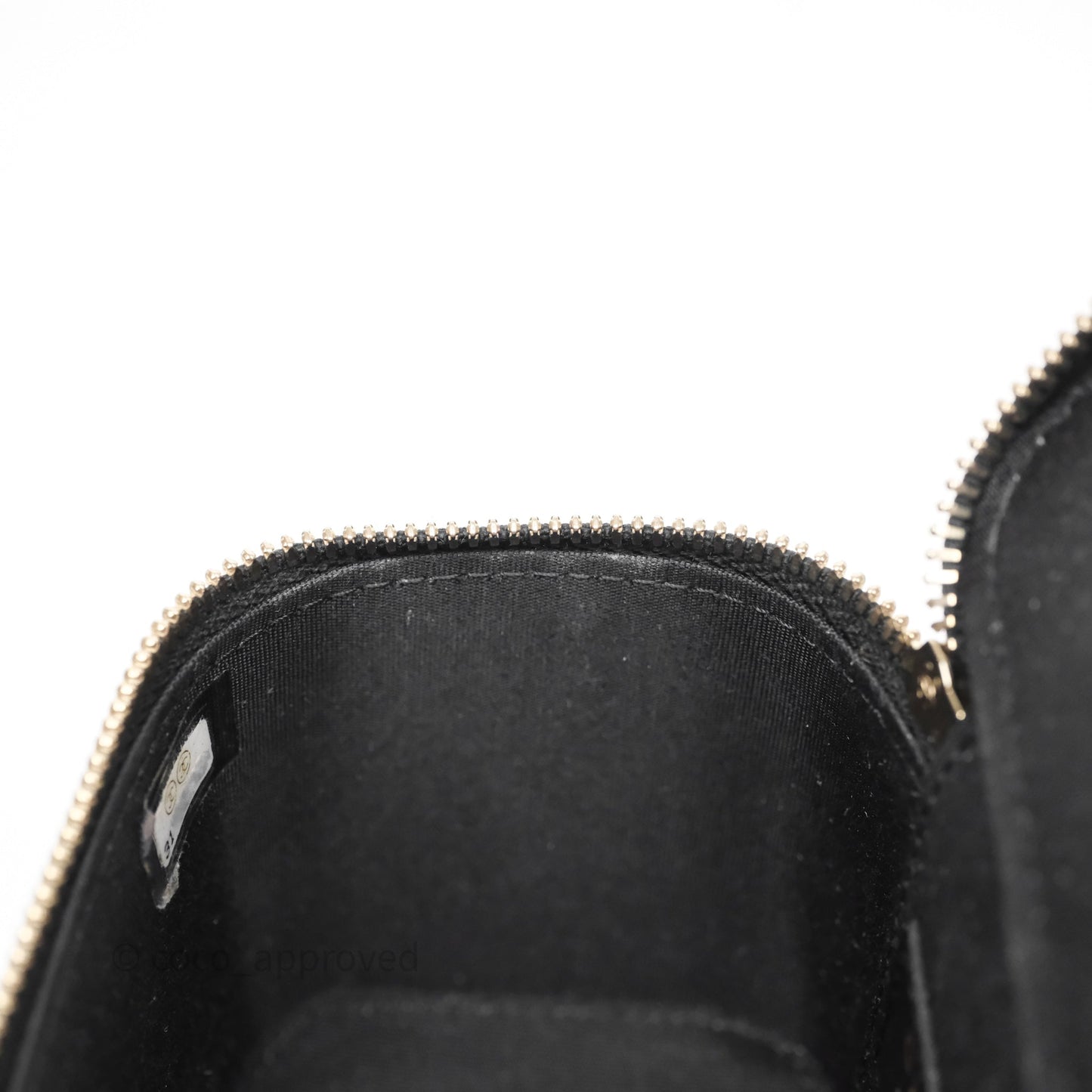 Chanel Mini Top Handle Vanity With Chain Black Lambskin Aged Gold Hardware