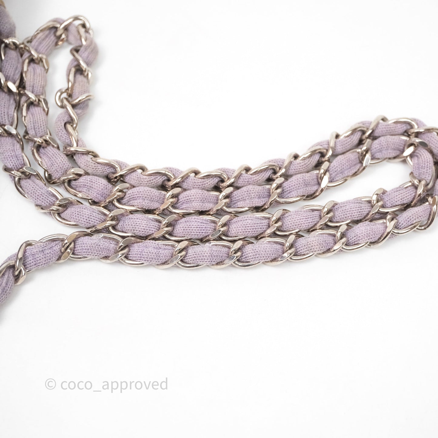 Chanel Medium Single Jersey Flap Bag Purple Silver Hardware