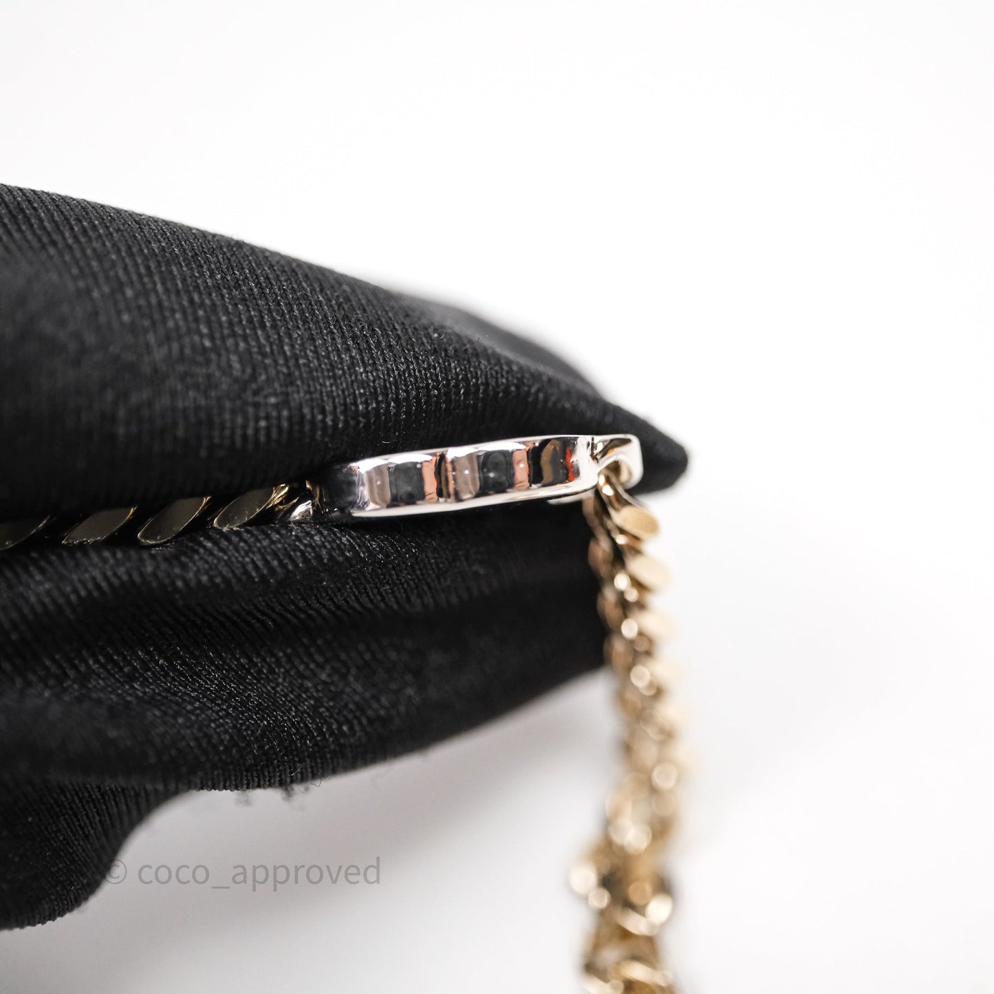 Chanel Silver CC Crystal Chain Choker Gold Tone 24V
