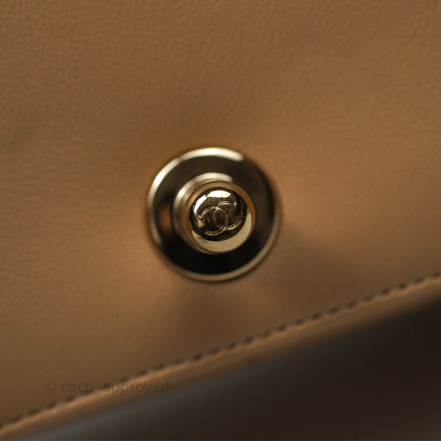 Chanel Boy Quilted Medium Beige Calfskin Gold Hardware