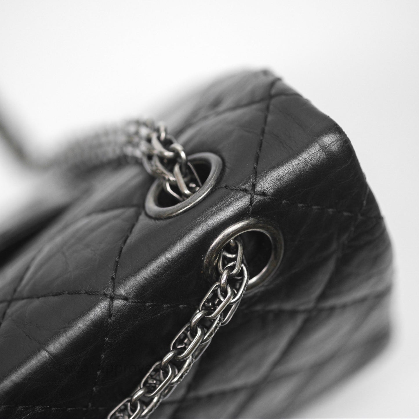 Chanel Quilted Reissue 226 Aged Calfskin Black Ruthenium Hardware
