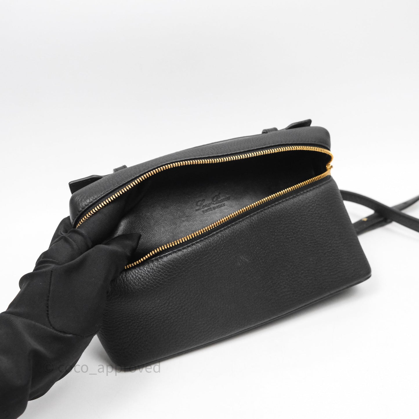 Loro Piana Extra Pocket L19 Black Grained Calfskin