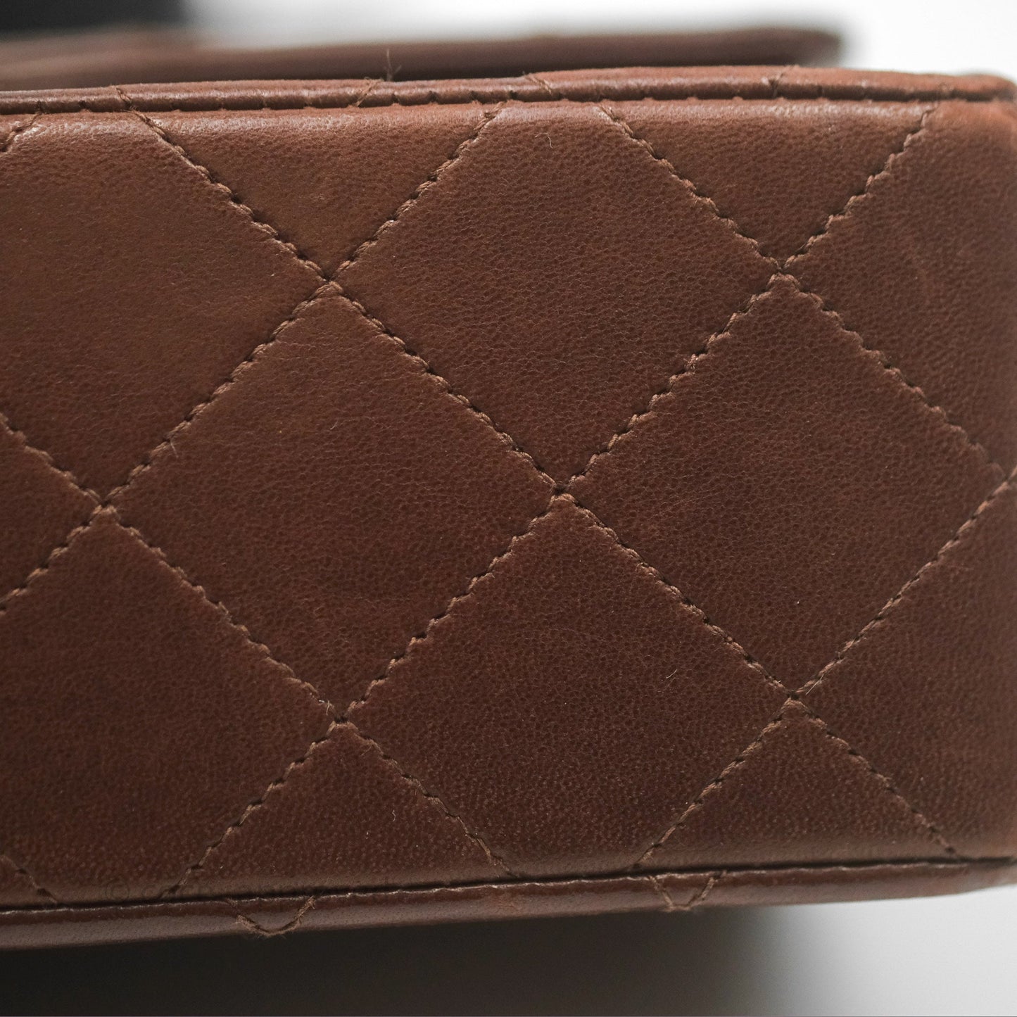 Chanel Vintage Small Classic Flap Brown Lambskin 24K Gold Hardware