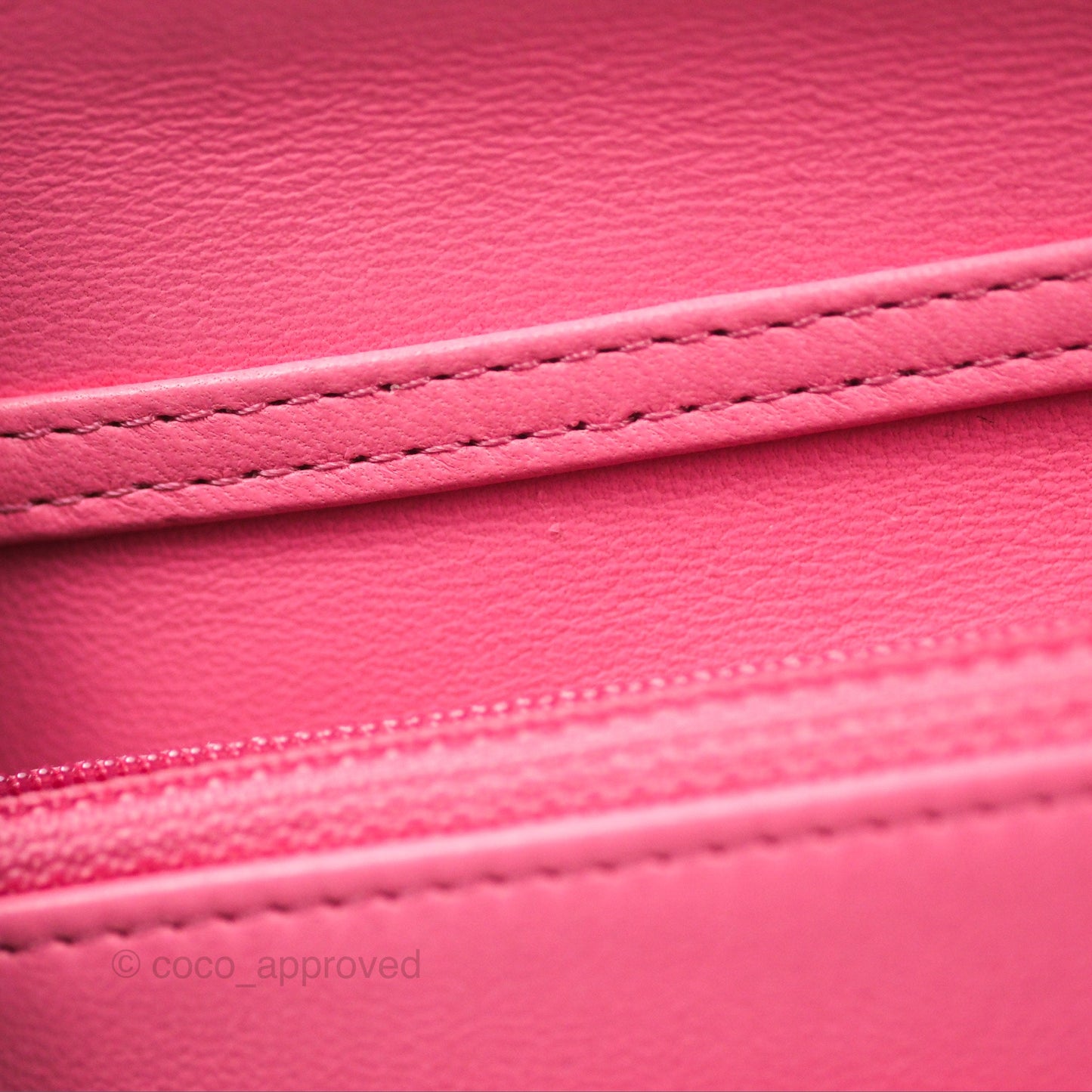 Chanel Quilted Pearl Crush Wallet on Chain WOC Pink Lambskin Aged Gold Hardware