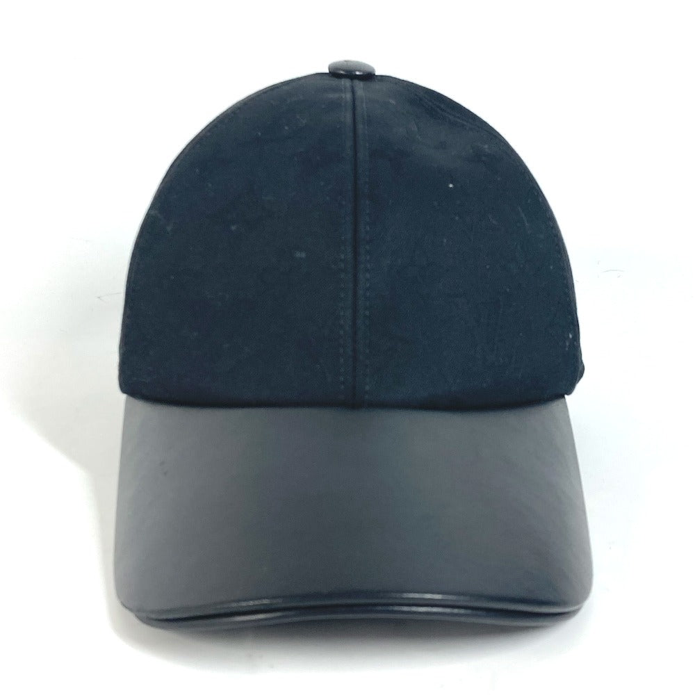 LOUIS VUITTON cap M7088L Cotton, Leather black Monogram Cap/LV First L