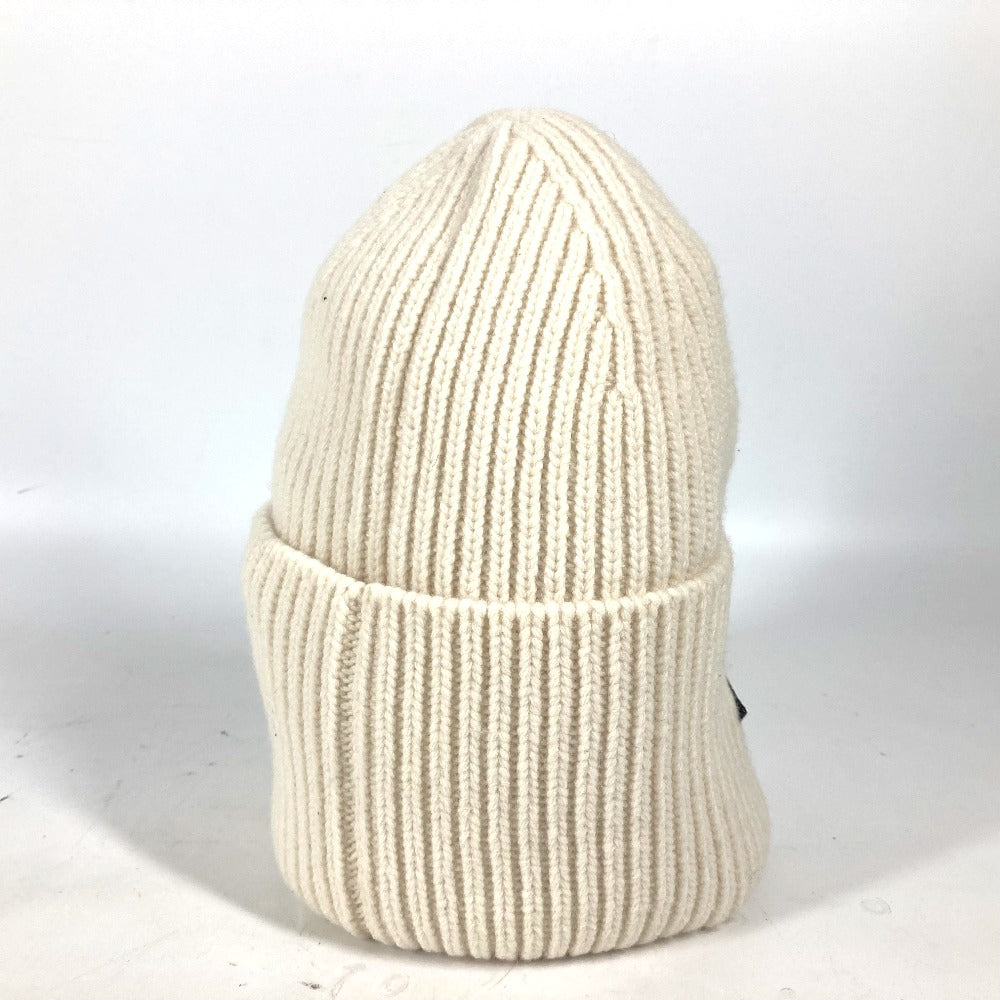 LOUIS VUITTON Knit hat M76707 wool white monogram emblem Bonnet LV Beanie