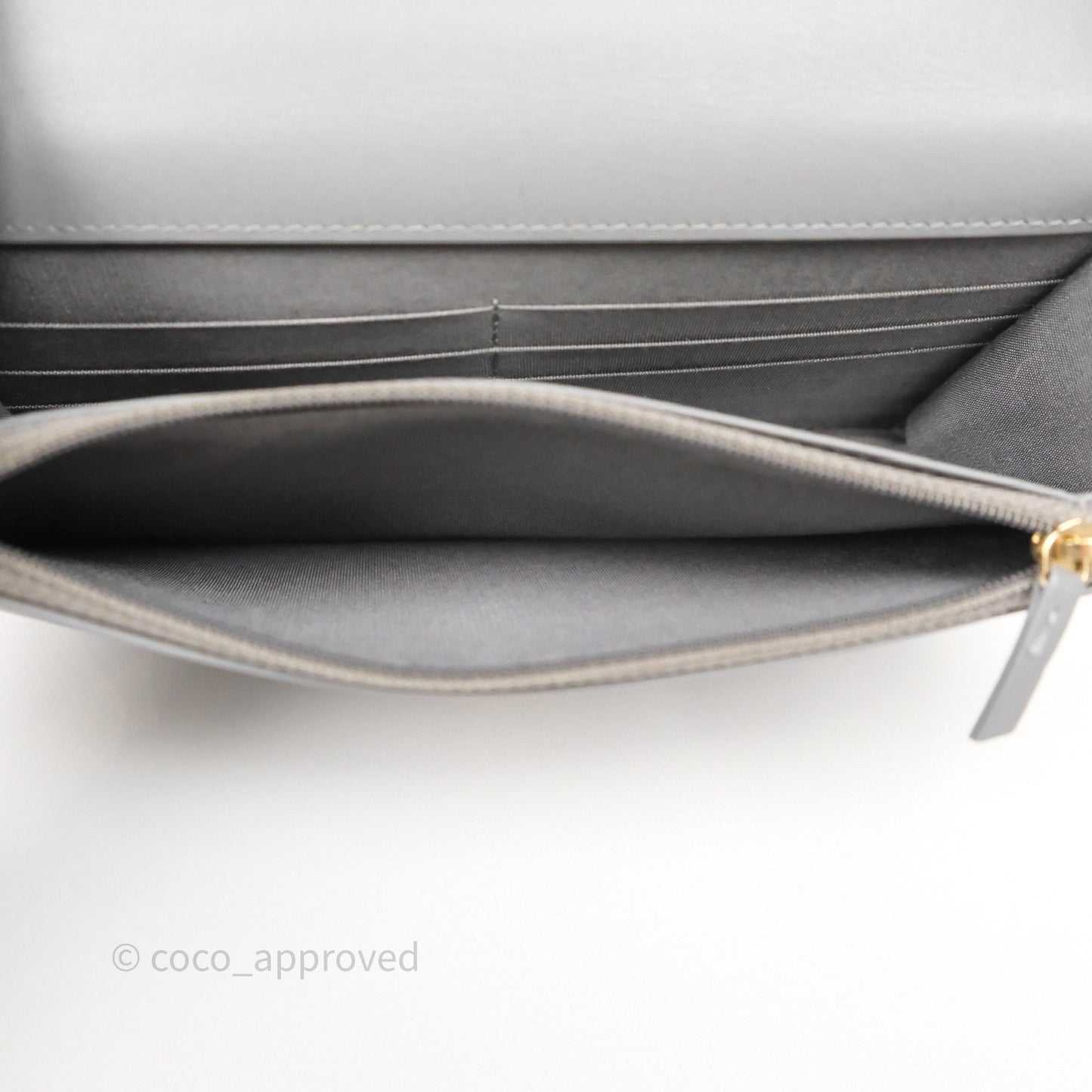 Chanel 19 Wallet on Chain WOC Grey Lambskin Mixed Hardware