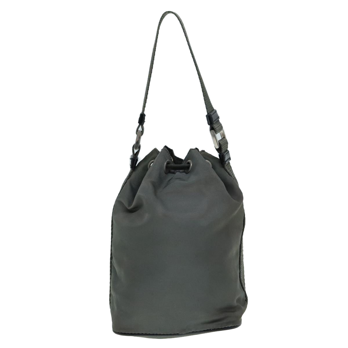 Luxury Prada Hand Bag Nylon Gray Silver  90824