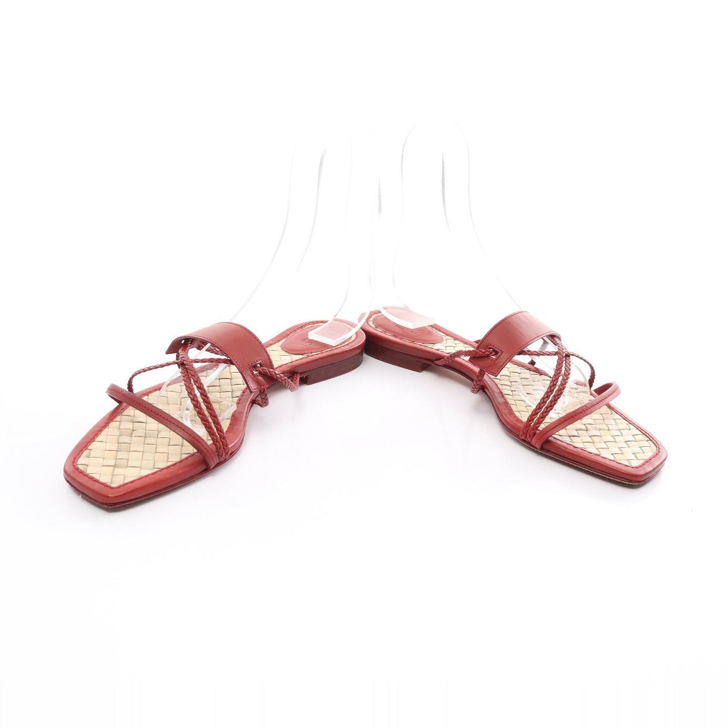 Luxury Gucci Trending 2025 Sandals Knitting Leather Red