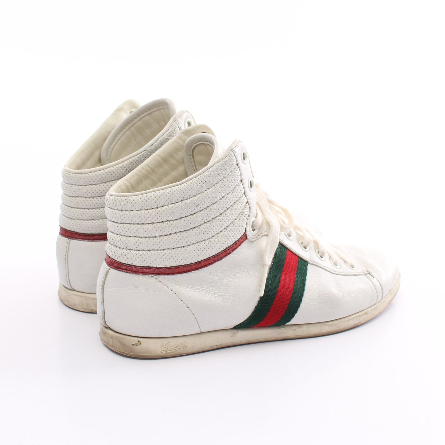 Luxury Gucci Trending 2025 Sherry line High cut sneakers Leather Off white Multicolor