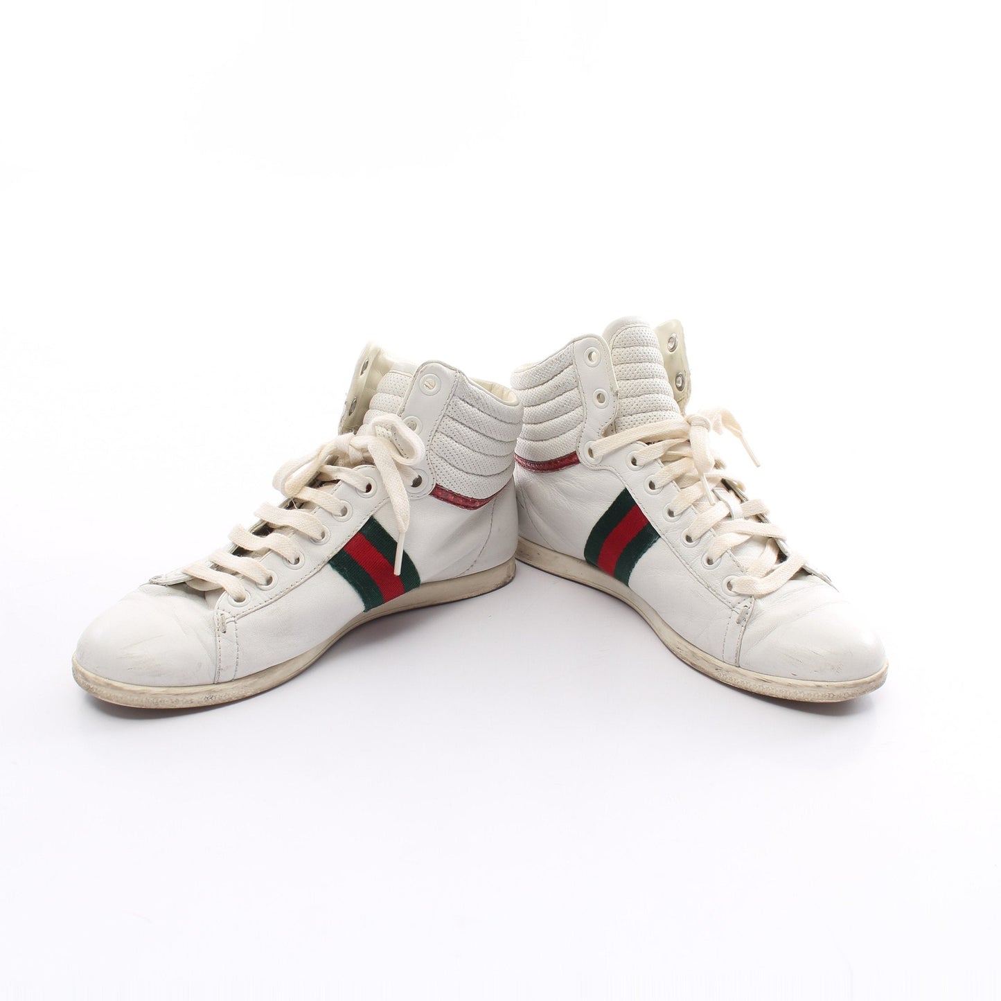 Luxury Gucci Trending 2025 Sherry line High cut sneakers Leather Off white Multicolor