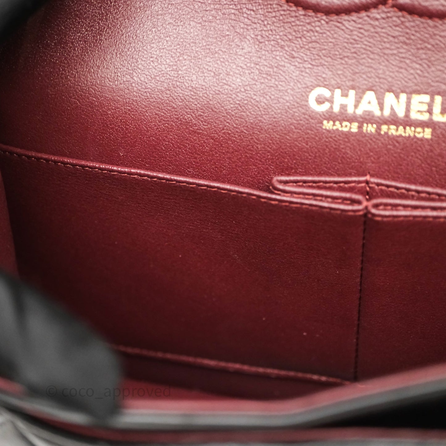Chanel Classic M/L Medium Flap Quilted Black Lambskin Gold Hardware