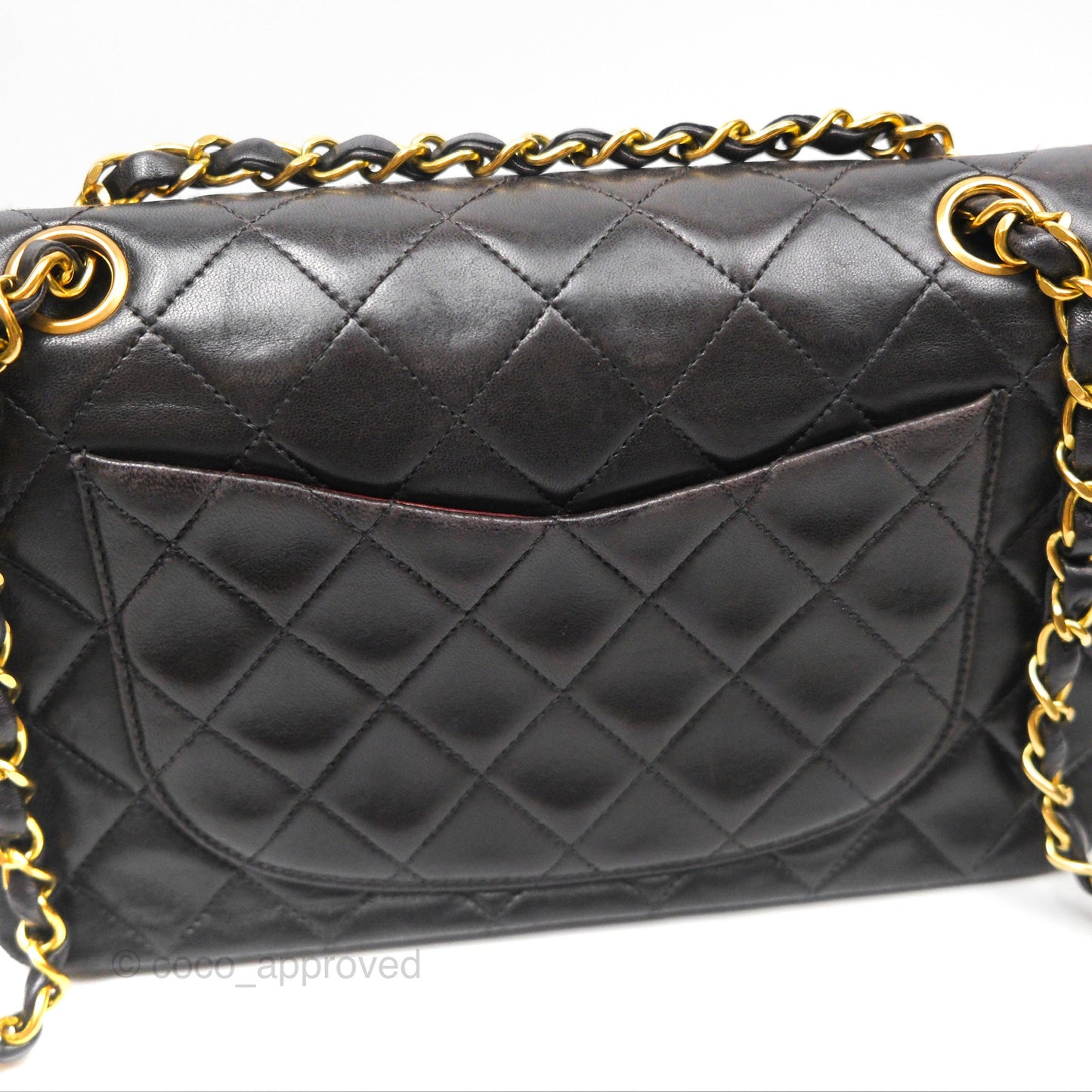 Chanel Classic Vintage Small Flap Black Lambskin 24K Gold Hardware