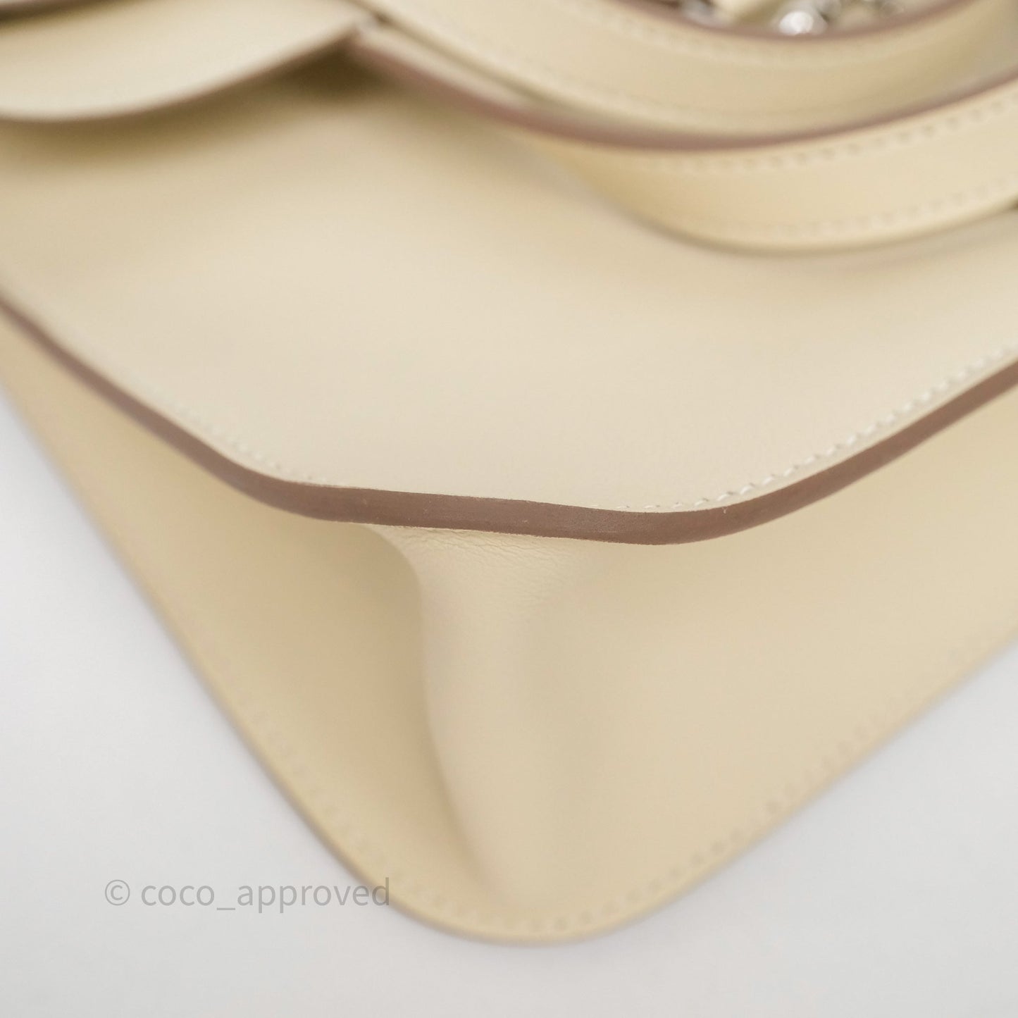 Hermès Halzan 22 Mini Craie 10 Swift Palladium Hardware