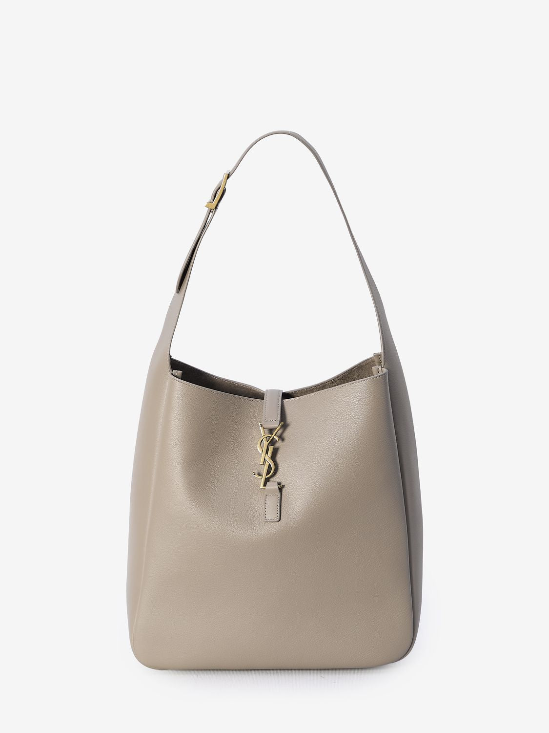 Luxury Saint Laurent Women's Large Le 5 Ã 7 Dusty Leather Bag in Grey | 753837AAAUQ