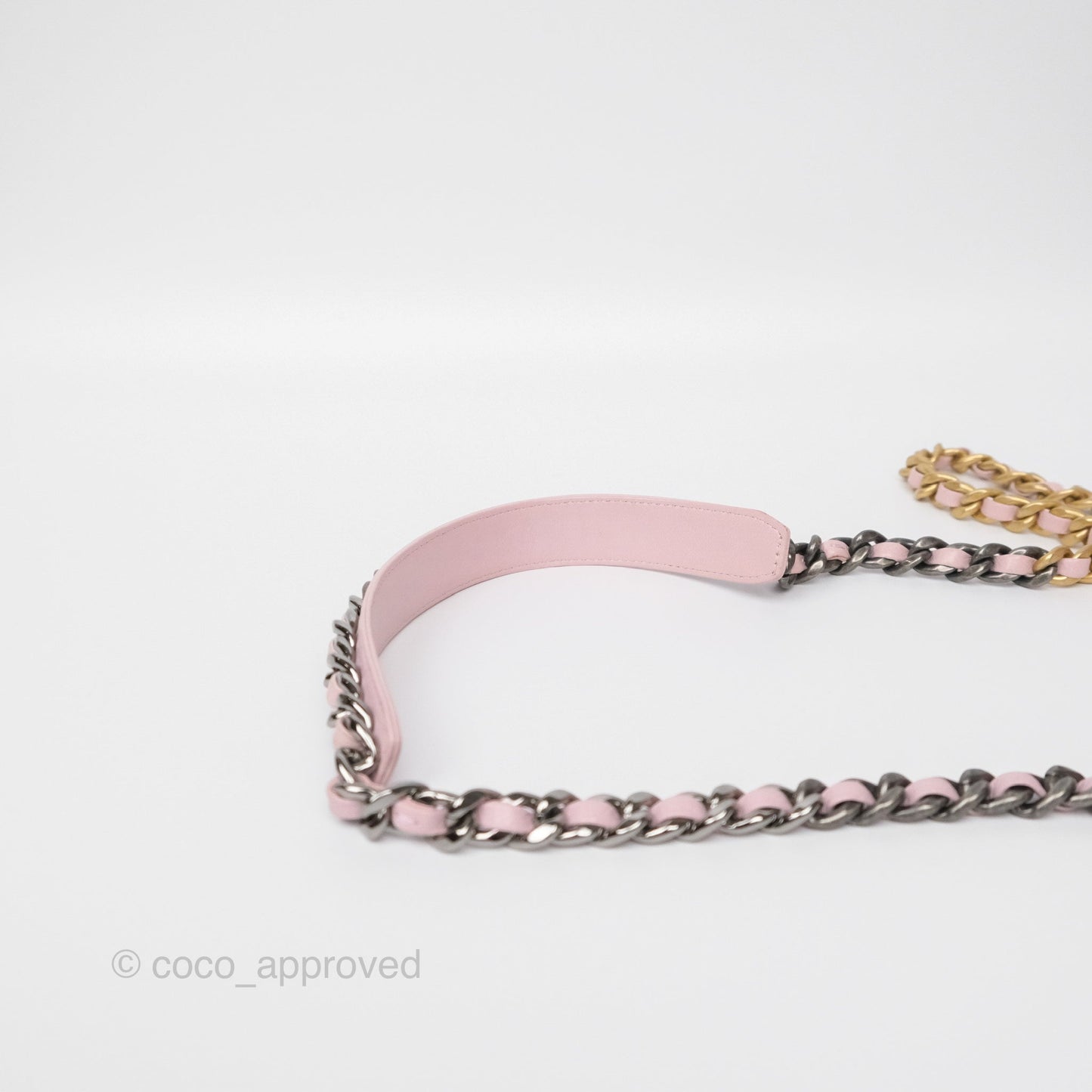 Chanel 19 Wallet on Chain WOC Light Pink Lambskin Mixed Hardware
