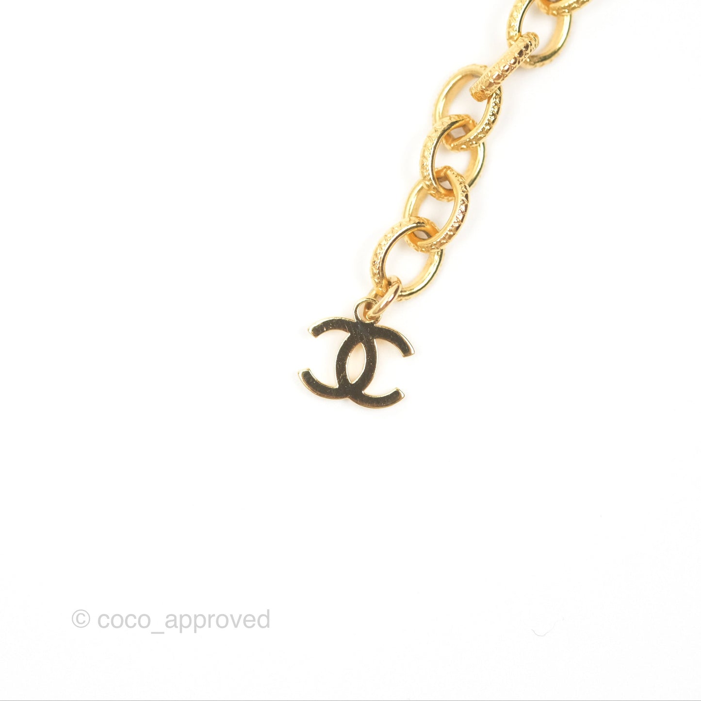 Chanel Crystal CC Chain Choker Gold Tone 24V