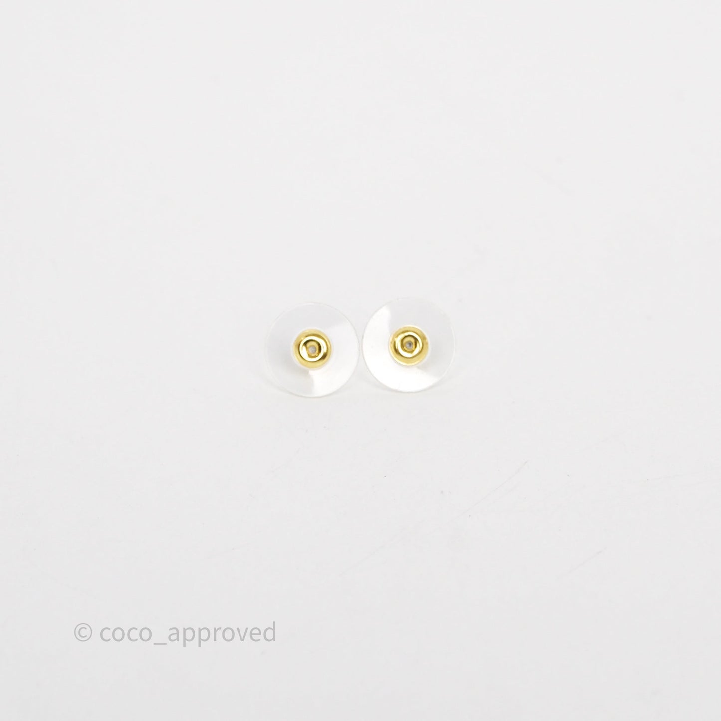 Chanel Crystal CC Earrings Gold Tone 26C