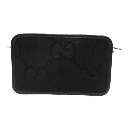 Luxury Gucci Trending 2025 Jumbo GG Shoulder bag Shoulder bag Canvas Black
