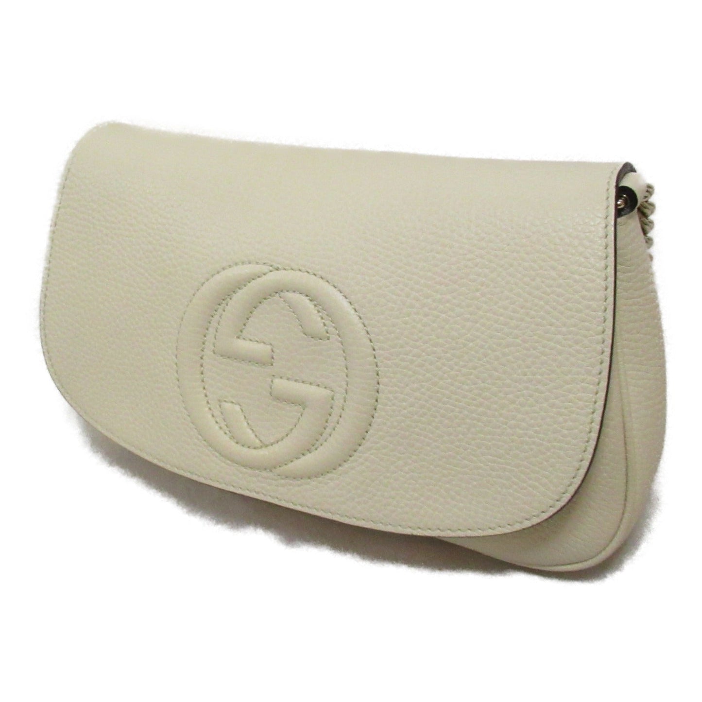Luxury Gucci Trending 2025 Chain shoulder bag Shoulder bag Leather Ivory