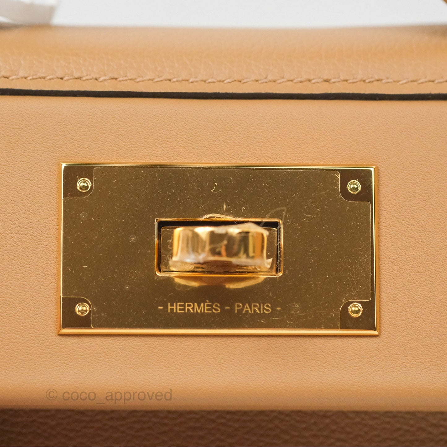 Hermès 24/24 21 Mini Chai 0M Fauve 34 Evercolor Gold Hardware