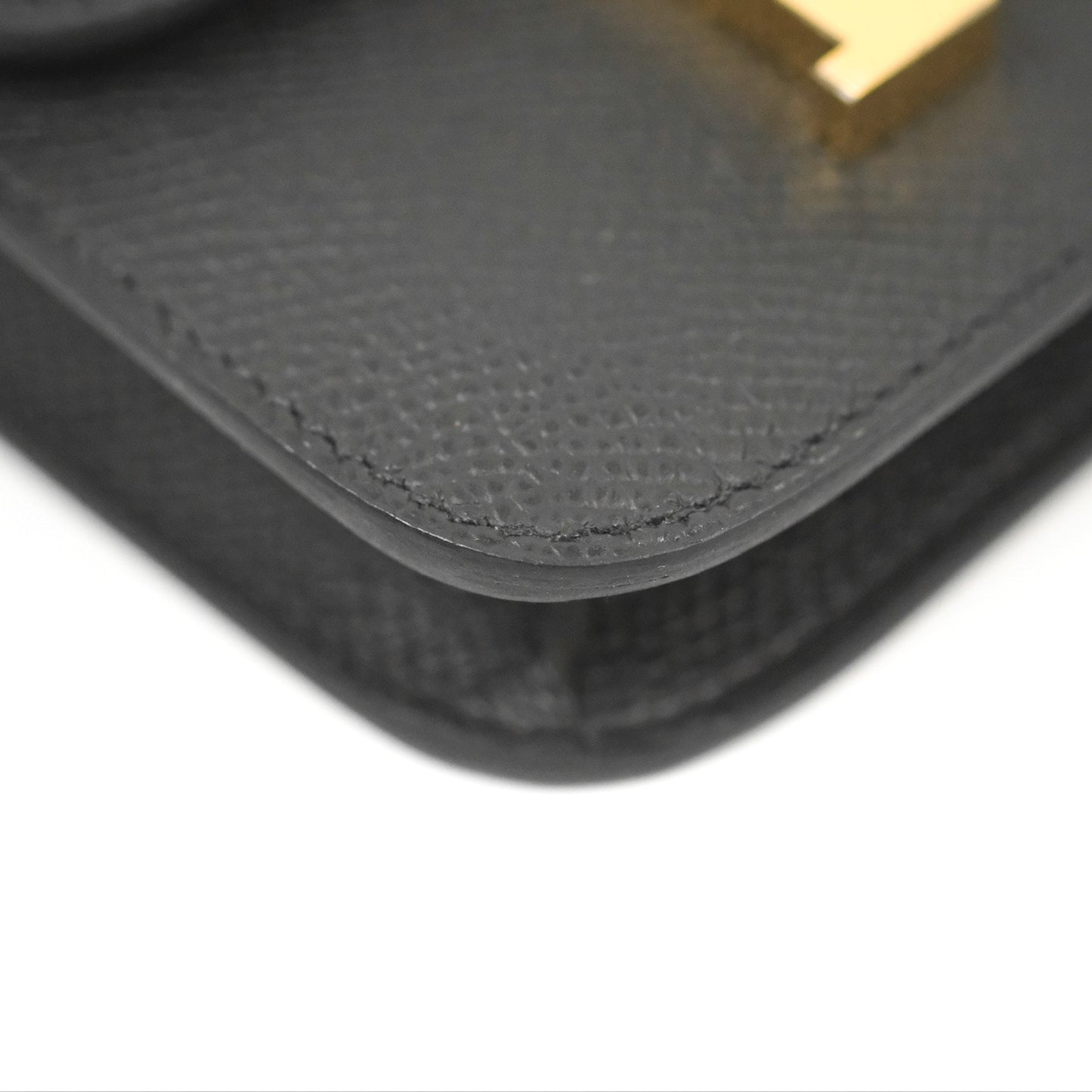 Hermès Constance Slim Wallet Black Epsom Gold Hardware