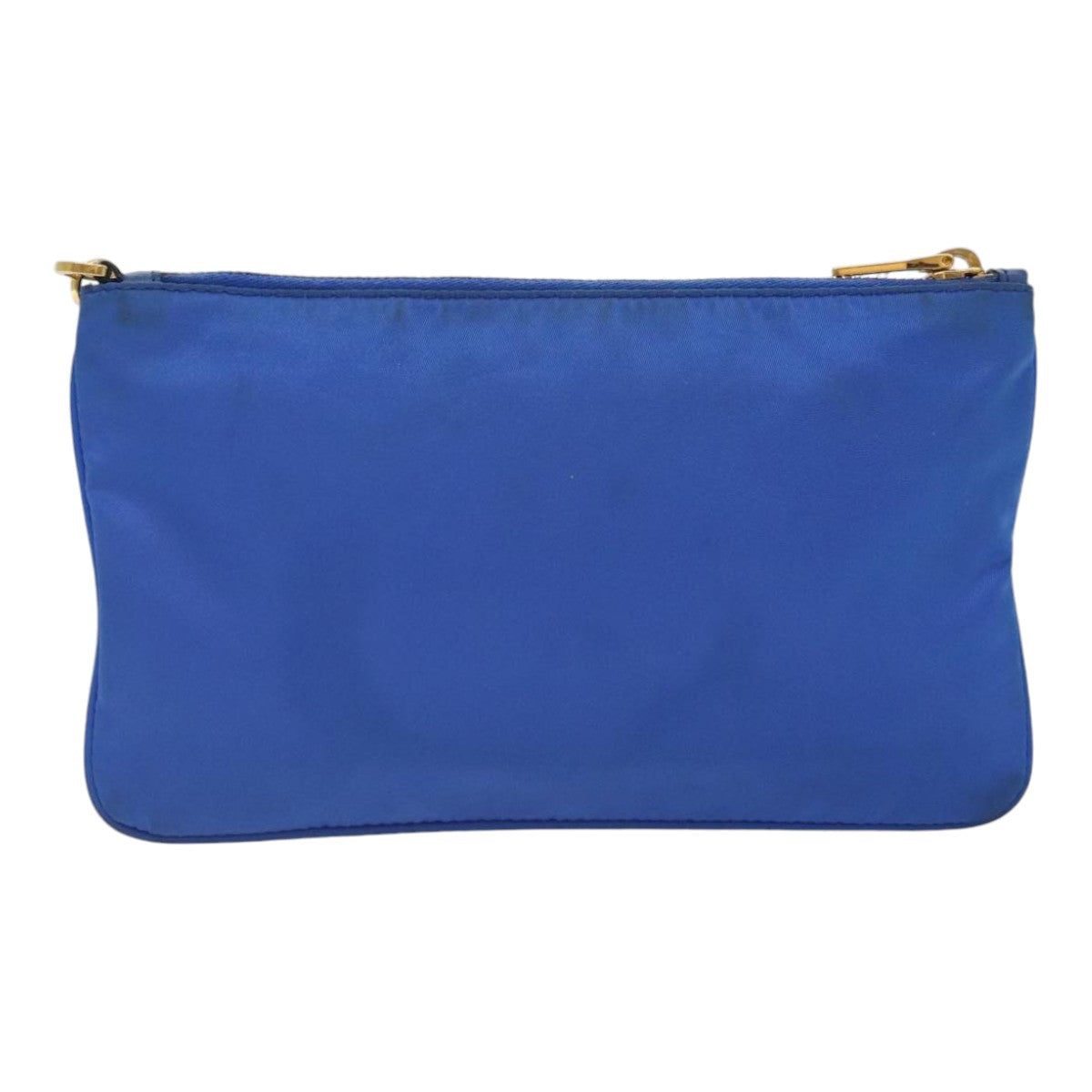 Luxury Prada Accessory Pouch Nylon Blue Gold  90956