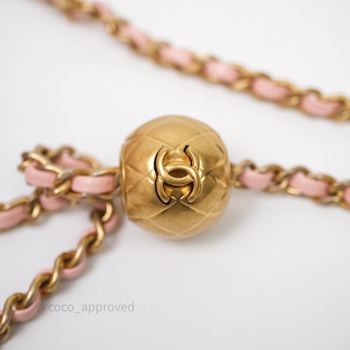 Chanel Pearl Crush Mini Square Quilted Pink Lambskin Aged Gold Hardware