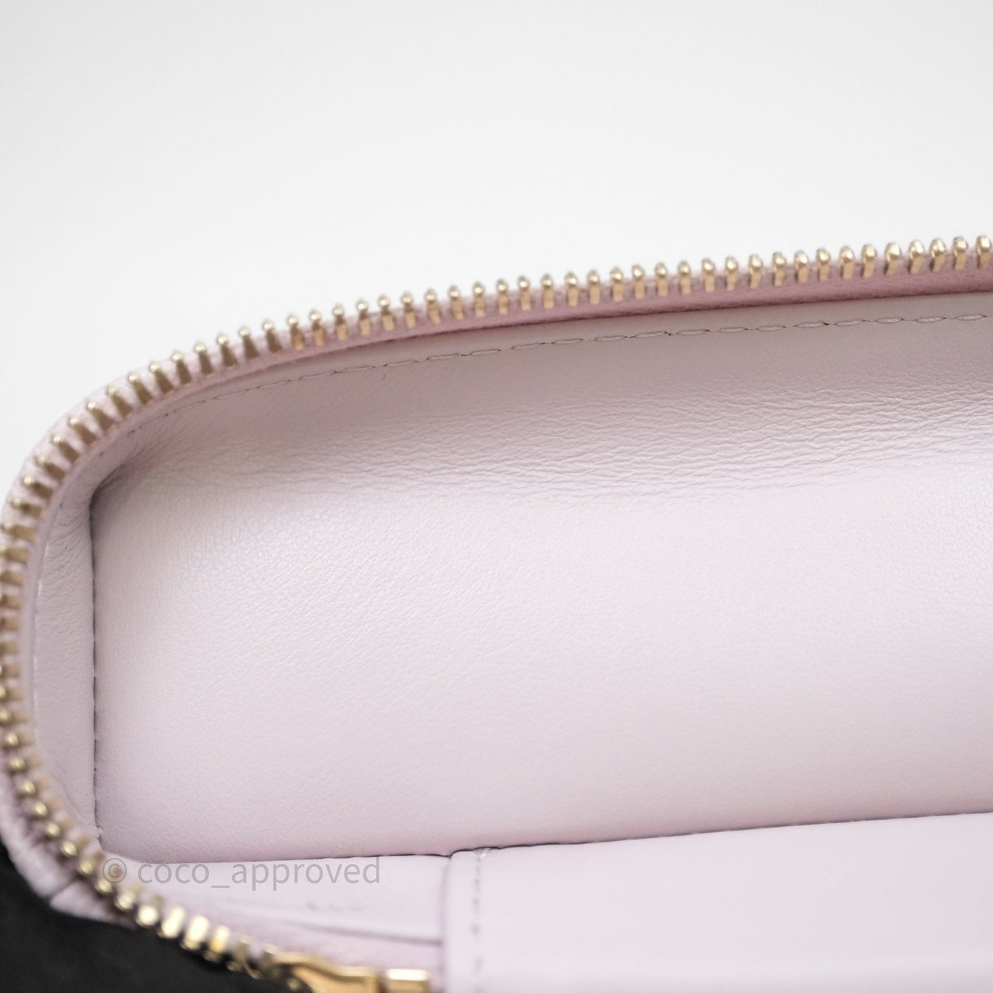 Chanel Top Handle Long Vanity with Chain Light Lilac Pink Caviar Gold Hardware