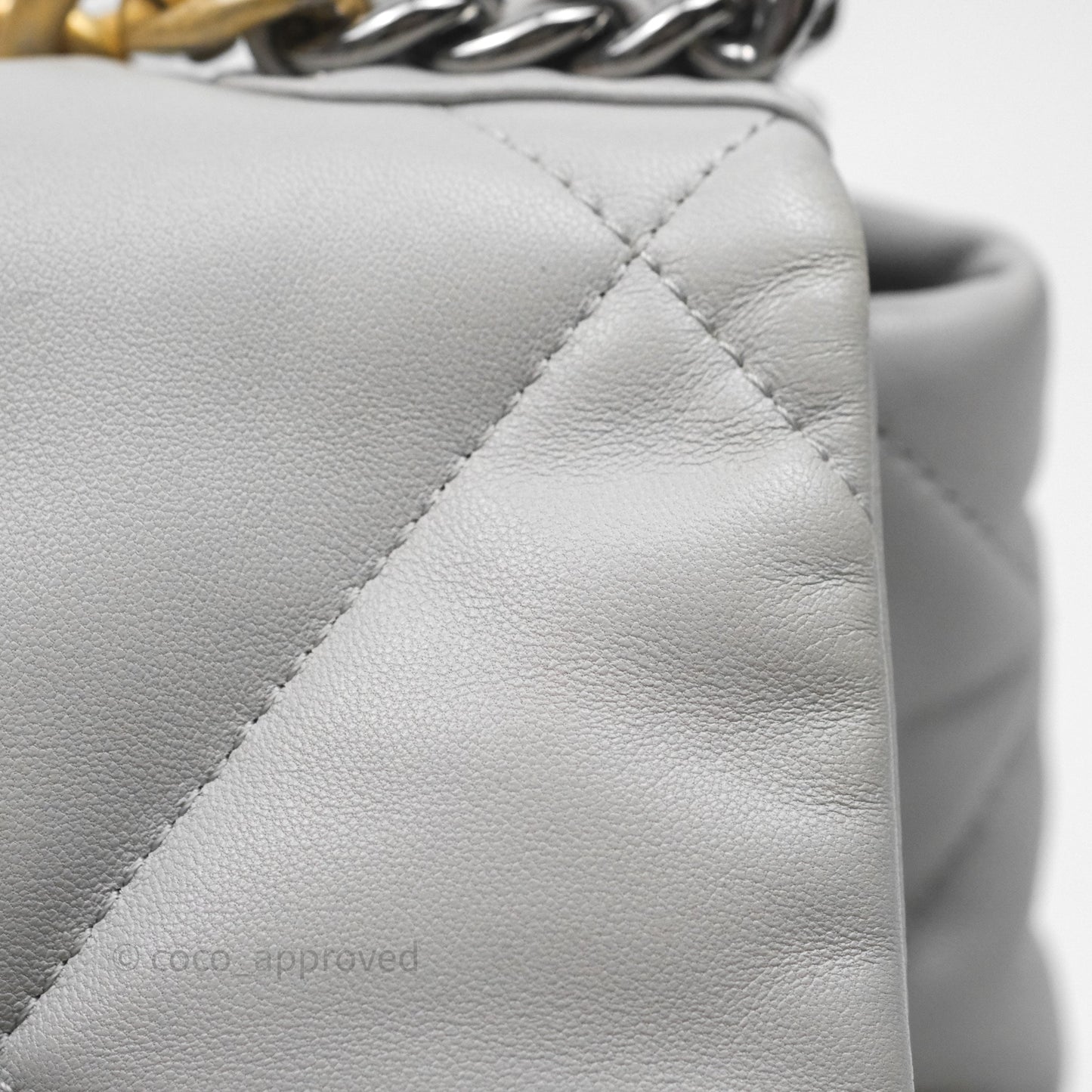 Chanel 19 Small Light Grey Mixed Hardware