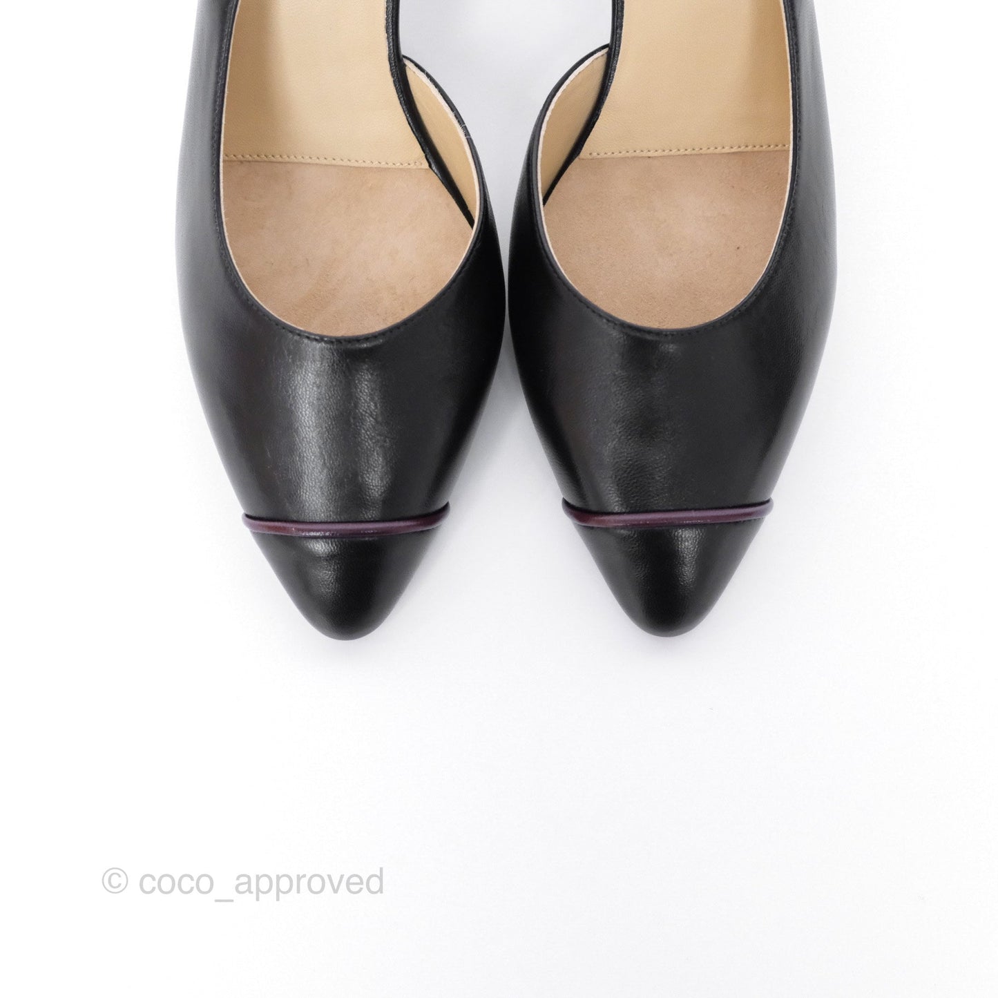 Chanel Toecap Slingback Heels Black Size 37