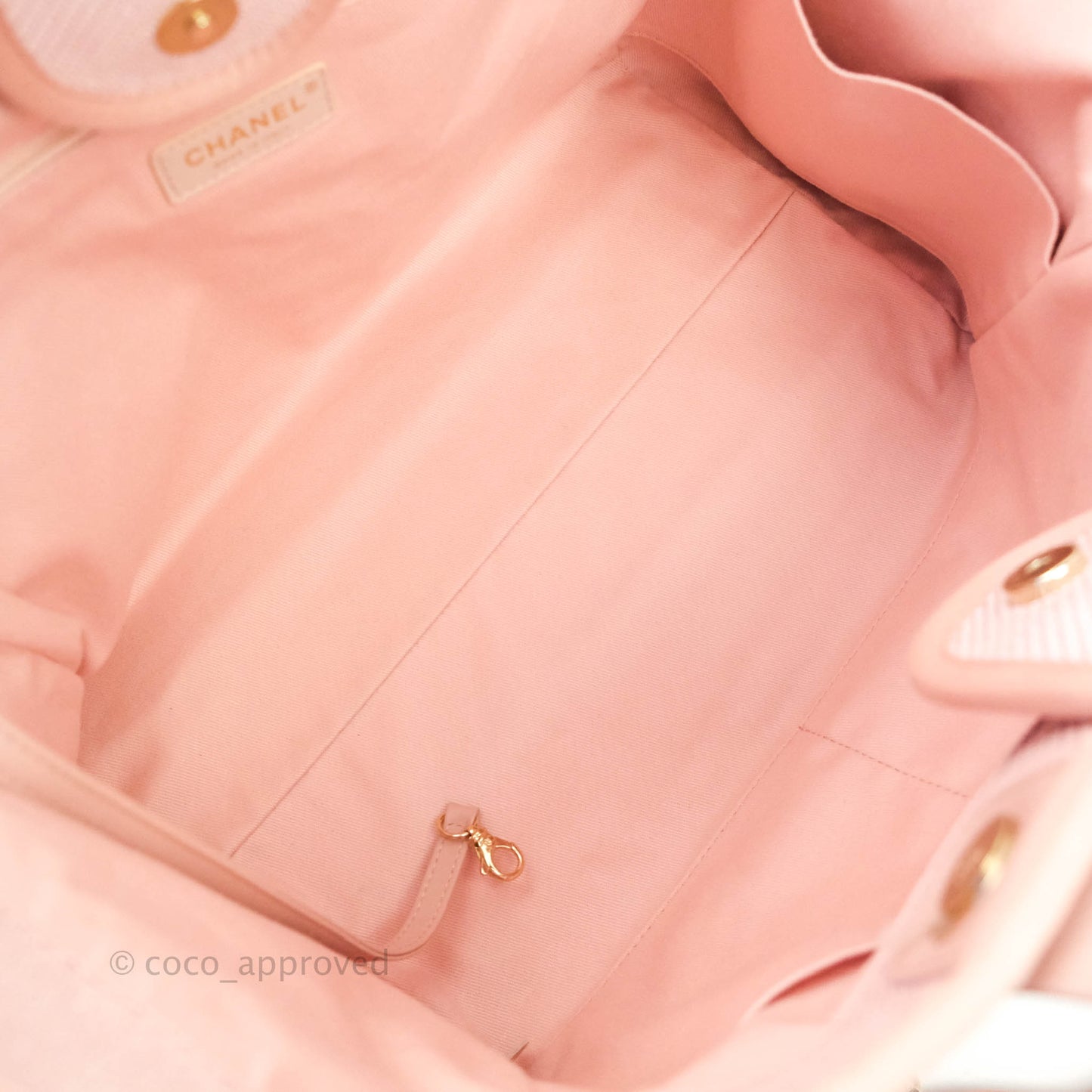 Chanel Large Deauville Pink Canvas 20A