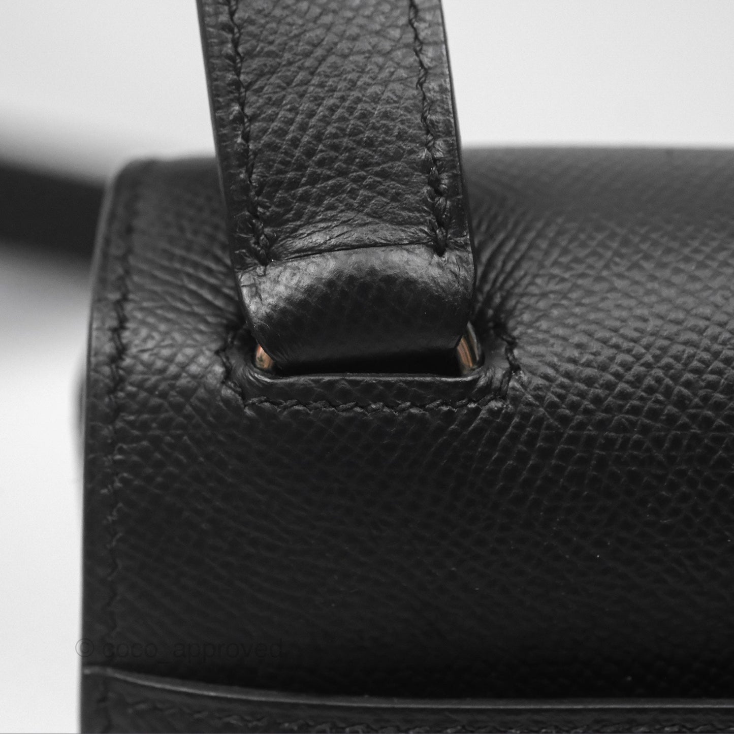 Hermès Della Cavalleria Mini Bag Noir 89 Epsom Palladium Hardware