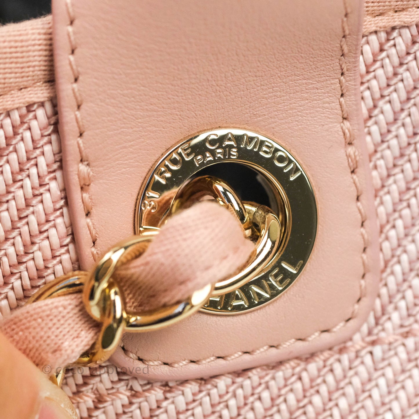 Chanel Large Deauville Pink Canvas 20A