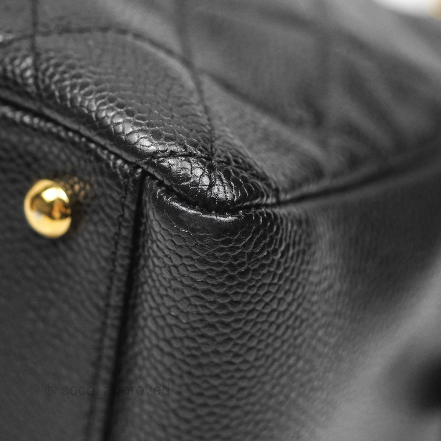 Chanel PTT Petite Timeless Shopping Tote Bag Black Caviar Gold Hardware