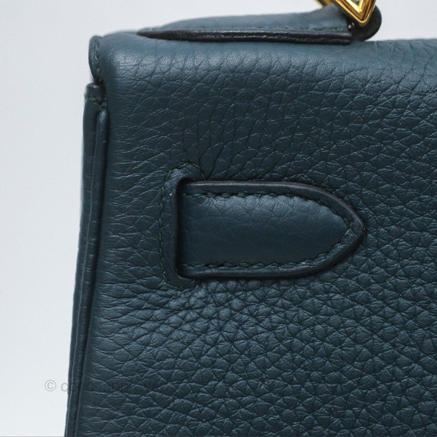 Hermès Kelly 28 Retourne Dark Green Clemence Gold Hardware