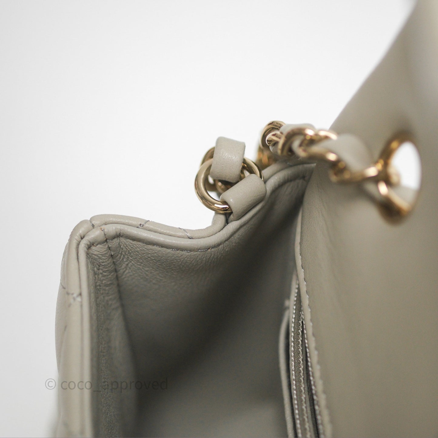 Chanel Mini Rectangular Quilted Sage Lambskin Gold Hardware
