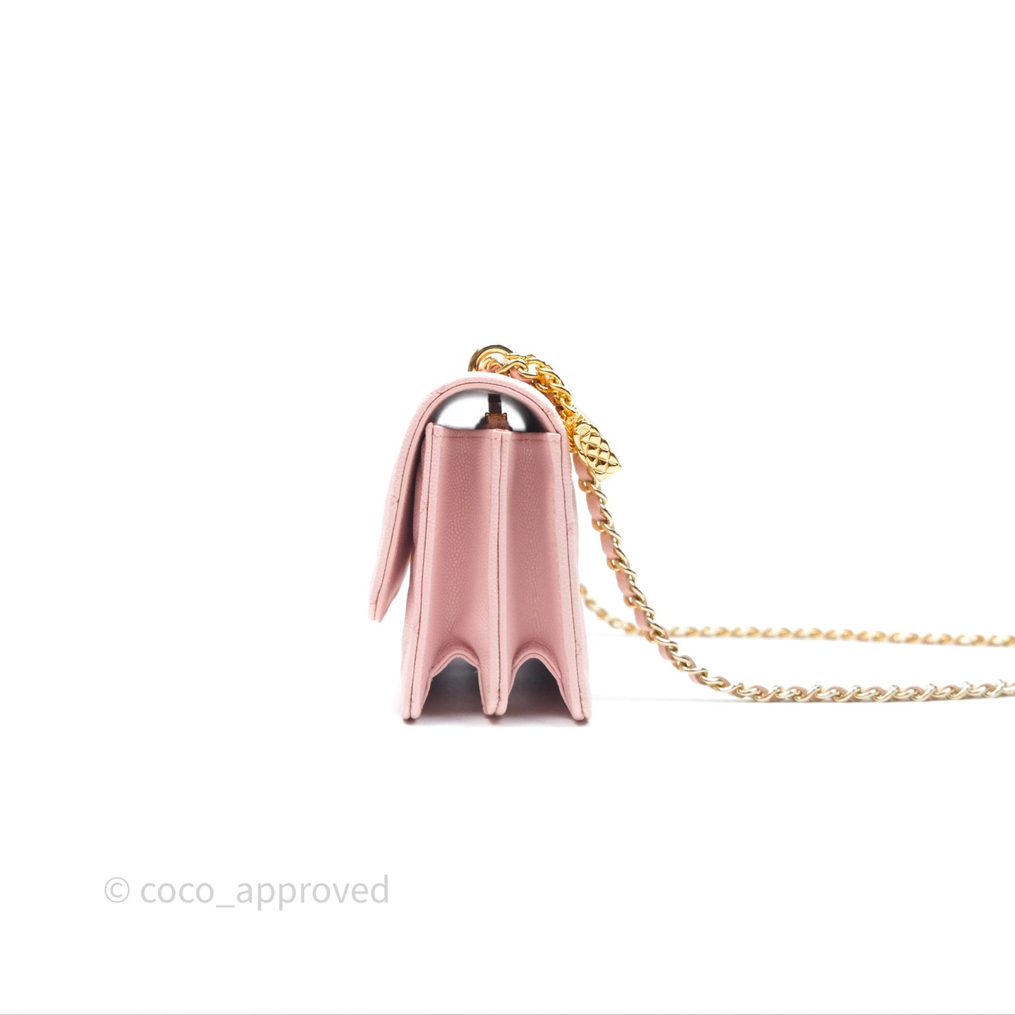 Chanel Clutch with Chain Caviar Pink Gold Hardware