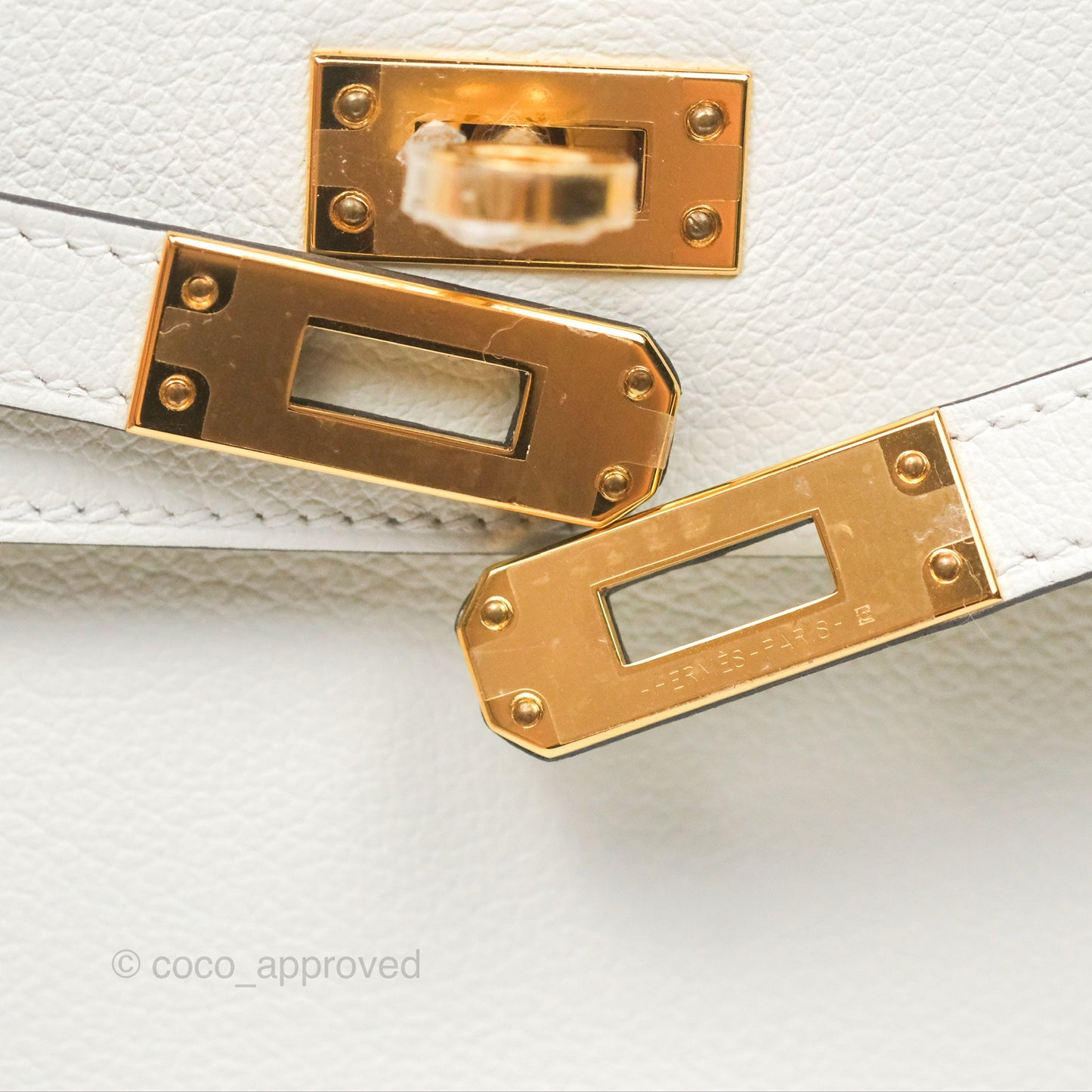 Hermès Kelly Danse II Bag Blanc/Kraft Evercolor Gold Hardware