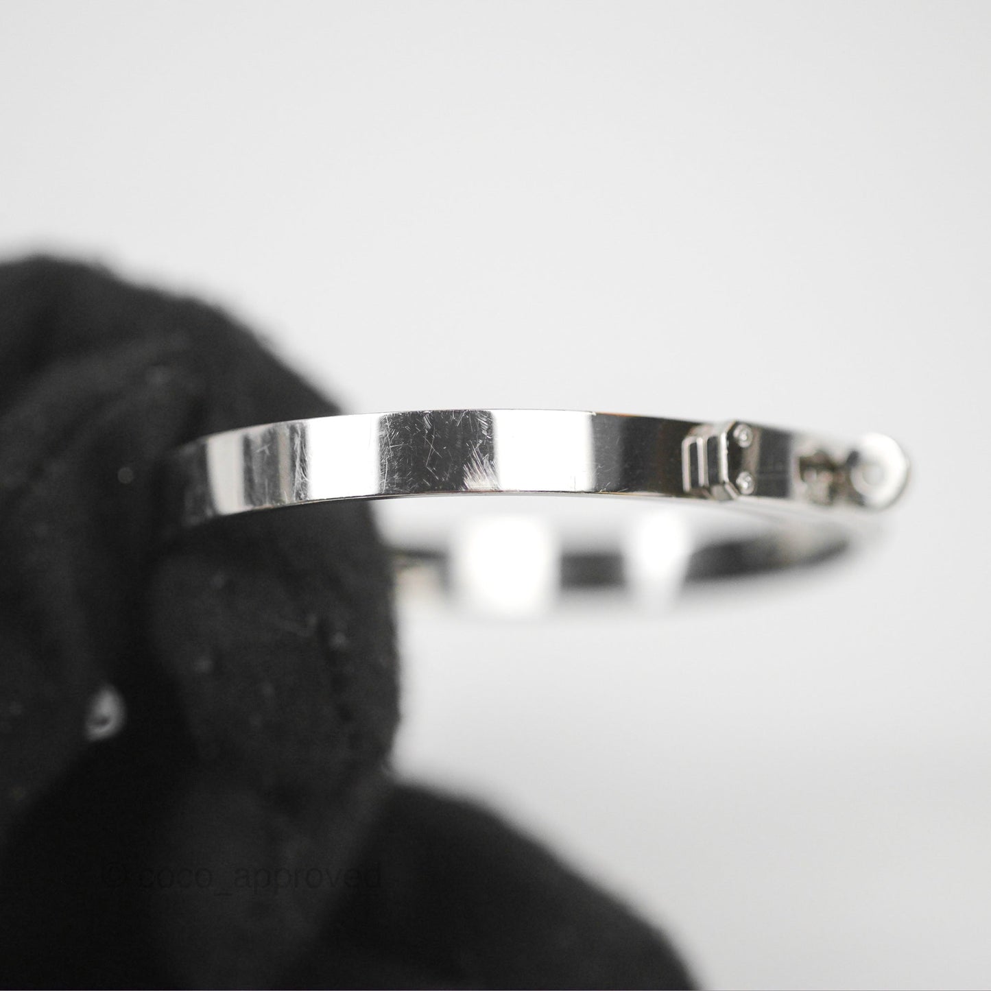 Hermès Kelly Bracelet PM 4 Diamonds White Gold