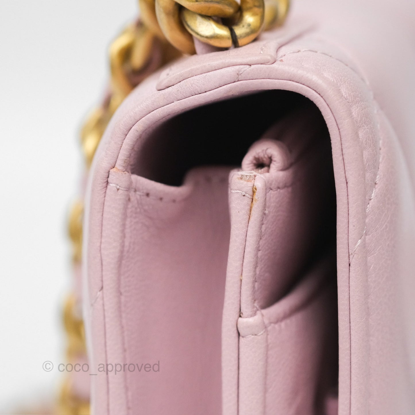 Chanel 19 Wallet on Chain WOC Light Pink Lambskin Mixed Hardware