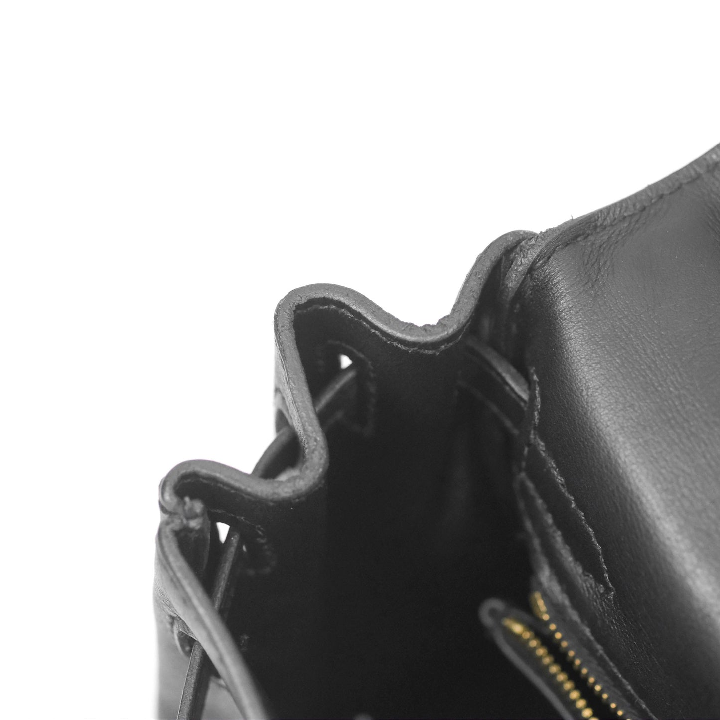 Hermès Retourne Kelly 25 Black Noir 89 Swift Gold Hardware