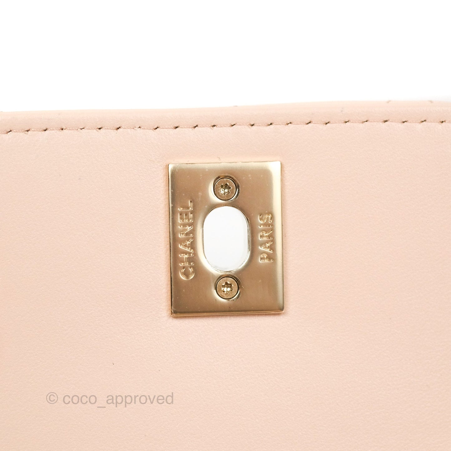 Chanel Mini Quilted Trendy CC Clutch With Chain Light Pink Lambskin Gold Hardware