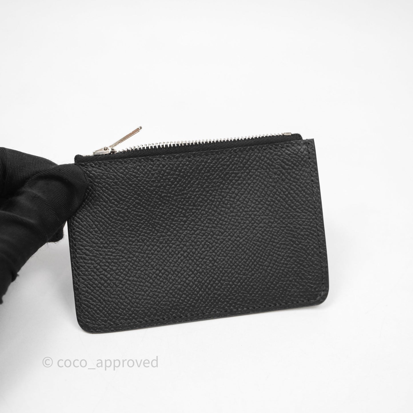 Hermès Constance Slim Wallet Noir 89 Epsom Palladium Hardware