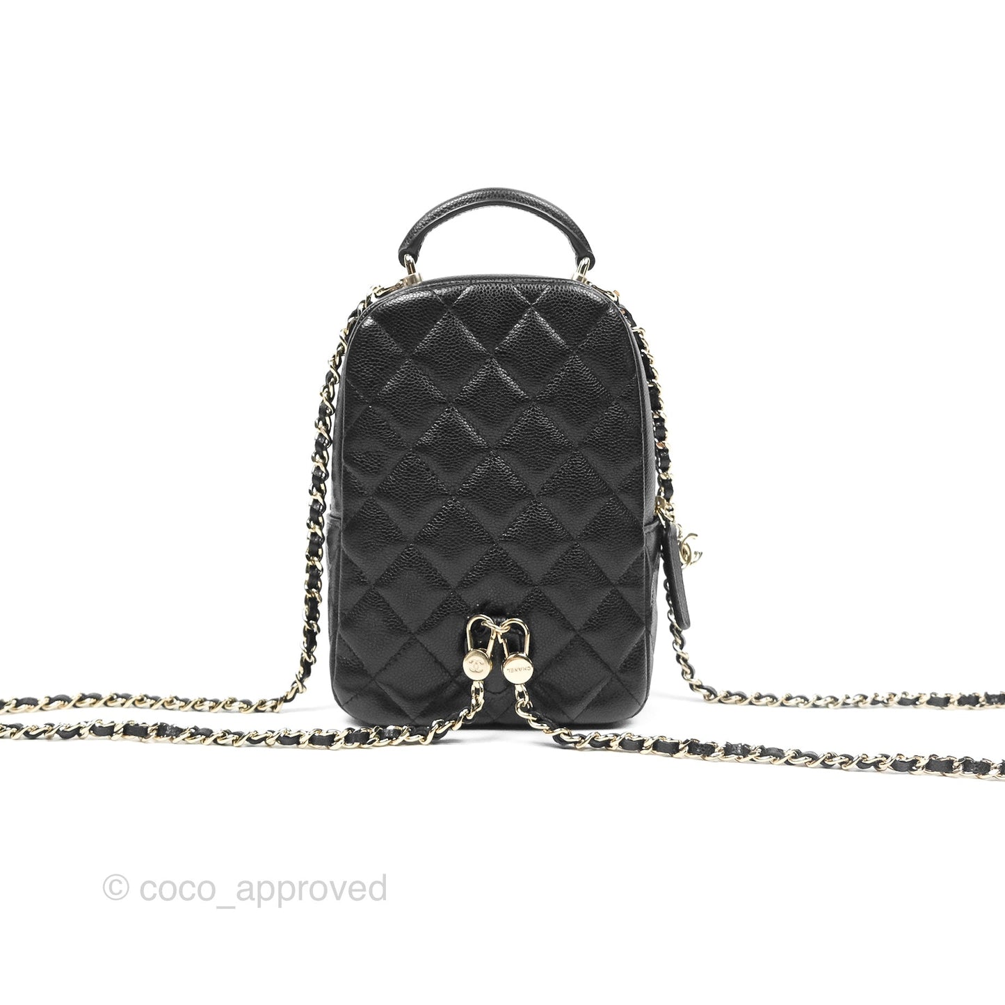 Chanel Classic Mini Backpack Black Caviar Gold Hardware