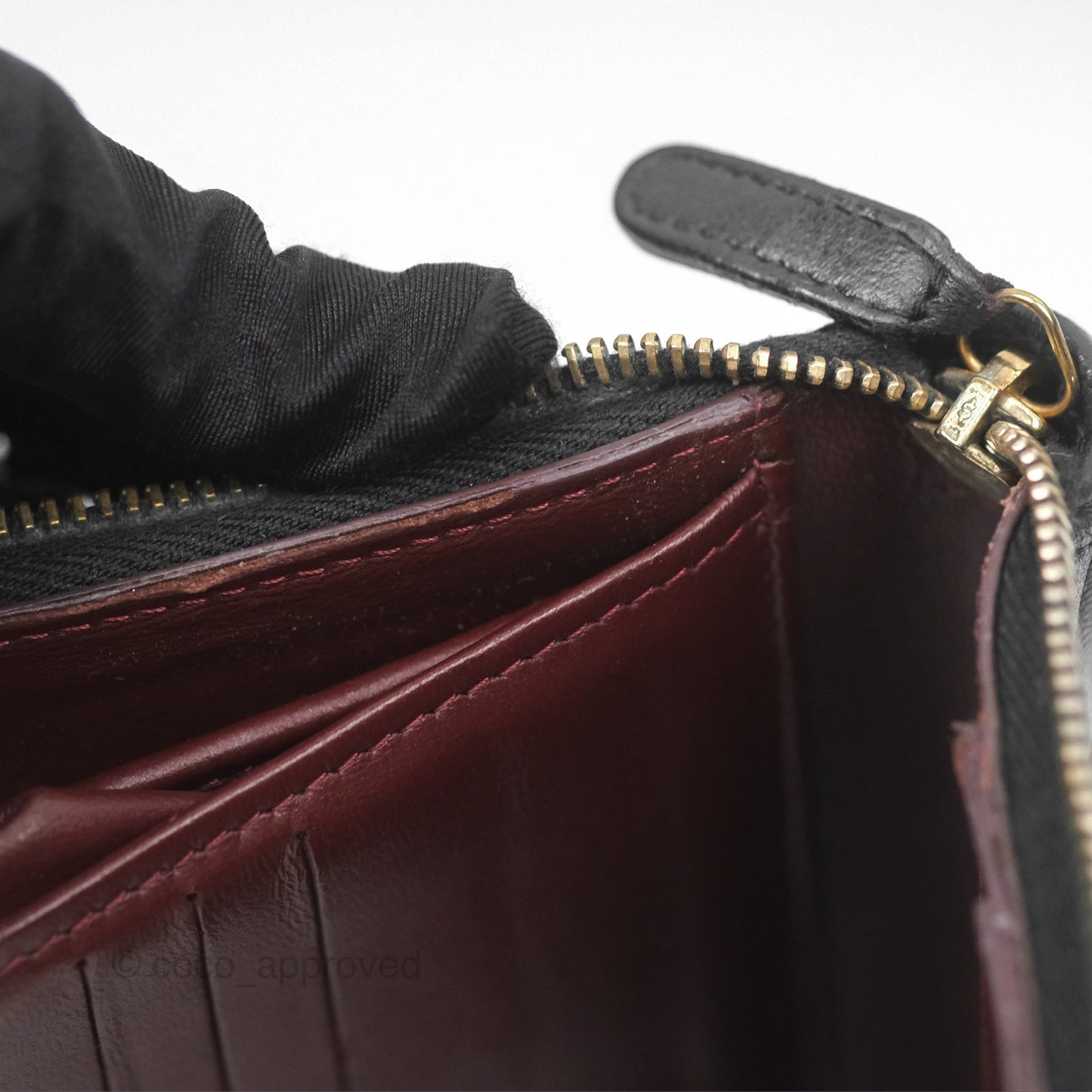 Chanel Zip Around Organiser Wallet Black Lambskin Gold Hardware
